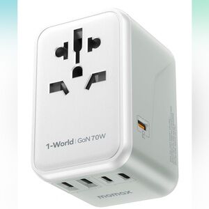 Universal Travel‎ Adapter, 70W GaN International Power Adapter, 3 USB-C & 2 USB